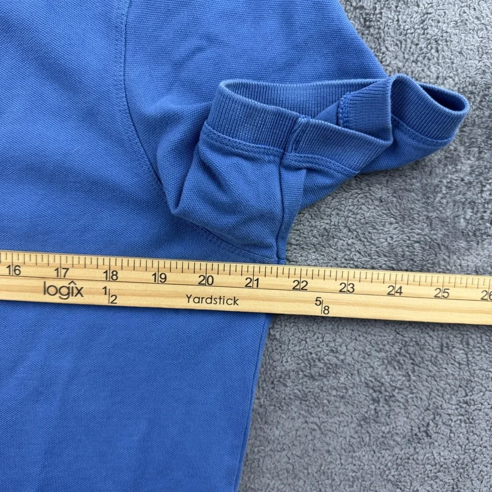 Banana Republic Polo Shirt Mens‎ Large Blue Stretch Pique Elephant Logo